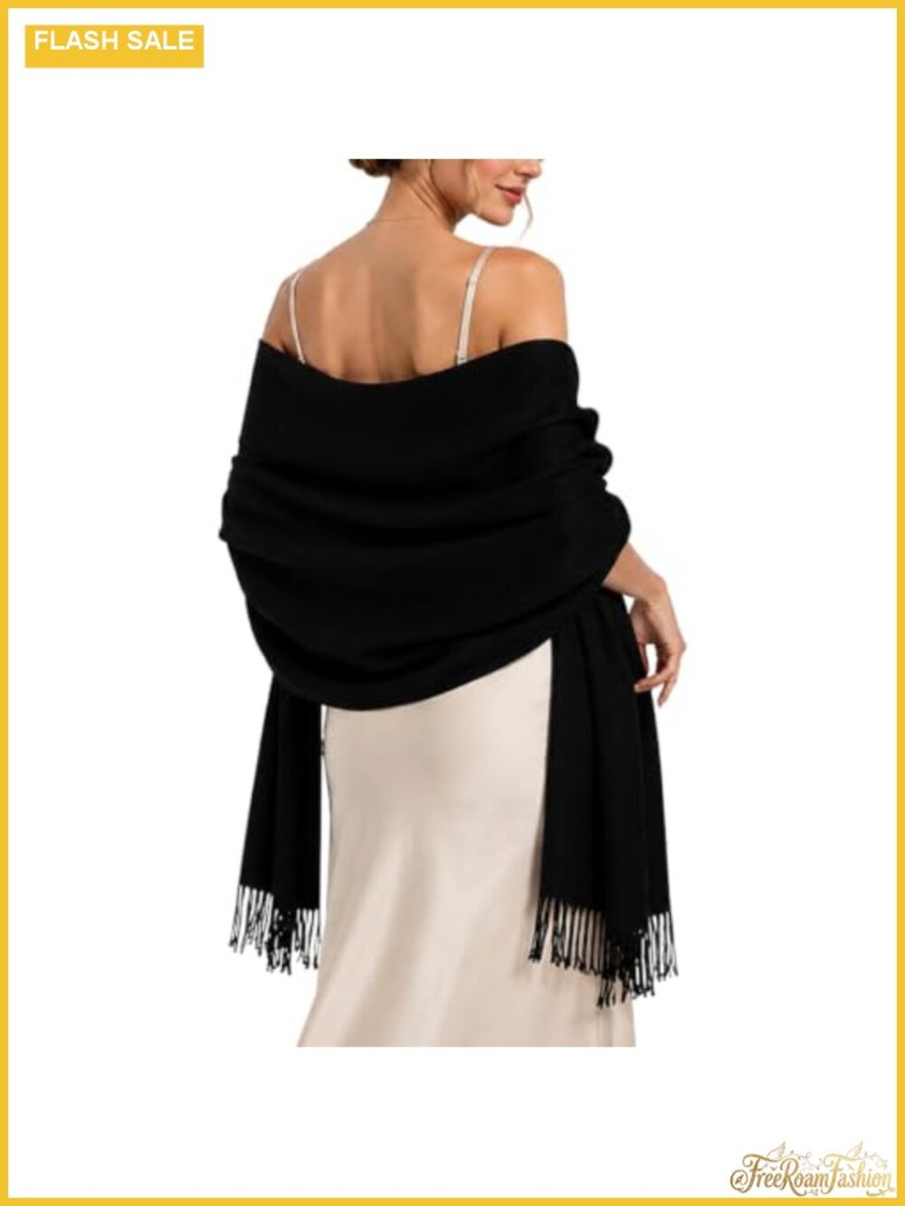 Fringe Shawl Wrap Pashmina Scarf Wedding Evening Oversized